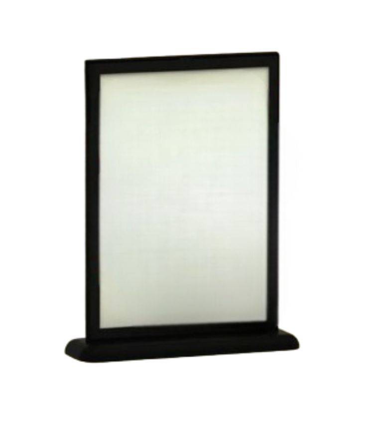 A5 Porte-affiche en acrylique avec base en aluminium, support en plastique transparent pour affichage de table, présentoirs en plastique A5, support de menu double face pour tables